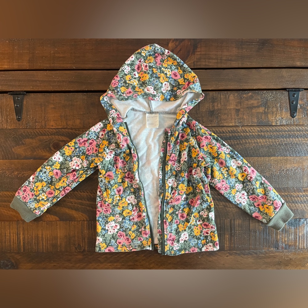 Macy’s First Impressions 3T Vibrant Multicolor Floral Toddler Girl Hoodie